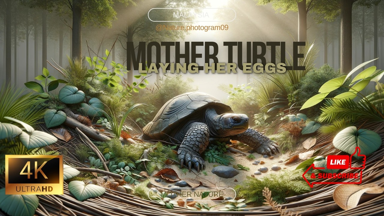 Female Turtle Lays Eggs at Titiwangsa Park, Malaysia | Amazing Wildlife Moment