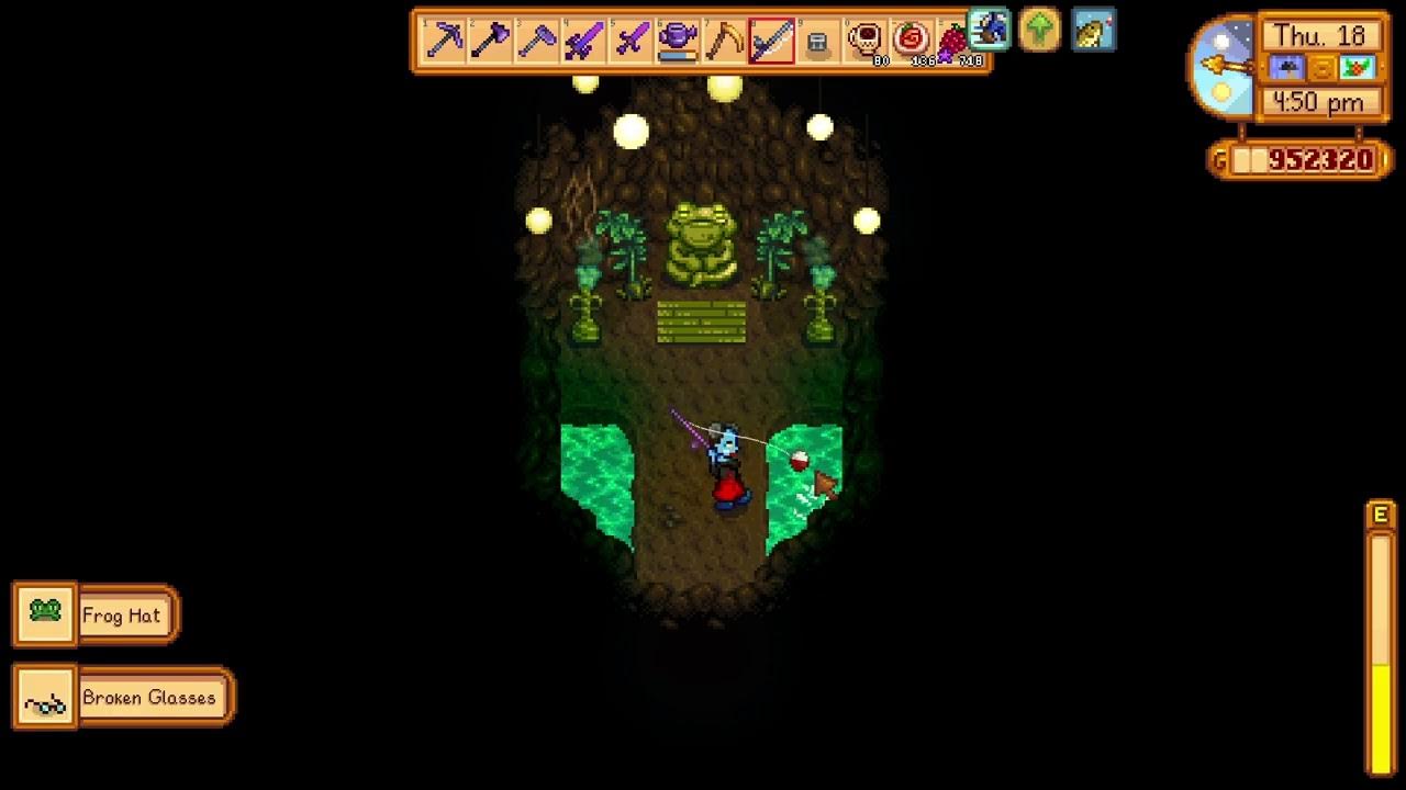 How to get a Frog Hat so you can have a Frog on your head Stardew