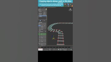 Distribute Objects Along a Path in 3ds Max – Easy Method with Array Modifier #shorts #3dsmax #tips