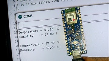 How to use On-Board Temperature and Humidity Sensor in Arduino Nano 33 BLE Sense