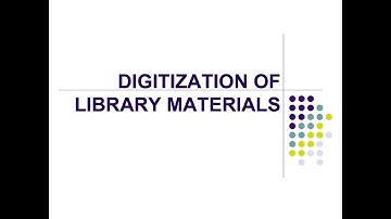 1.  Introduction to digitization