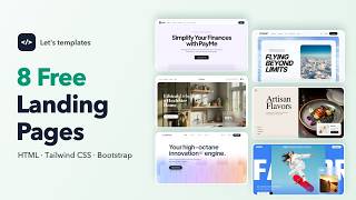 8 Free Landing Page Templates (HTML, Tailwind CSS & Bootstrap)