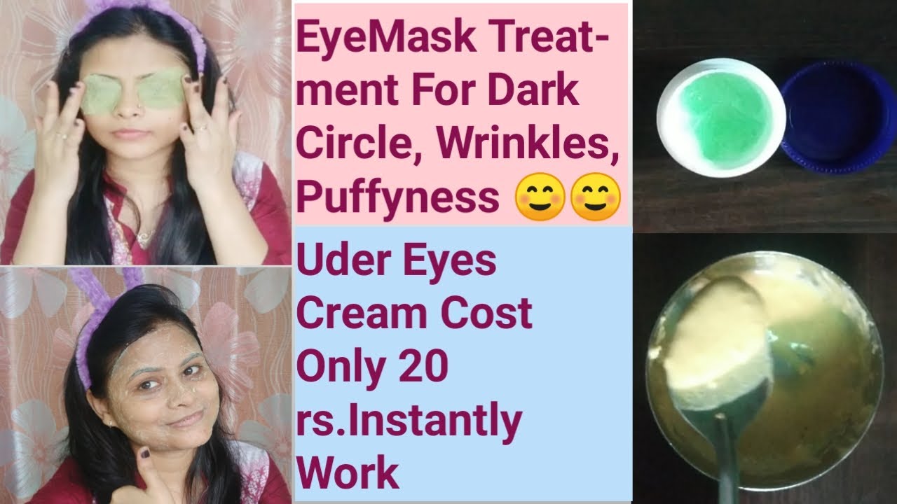 How To 4 Step To Remove Dark Circles, Puffiness, Wrinkles Eye Mask Treatment For Dark