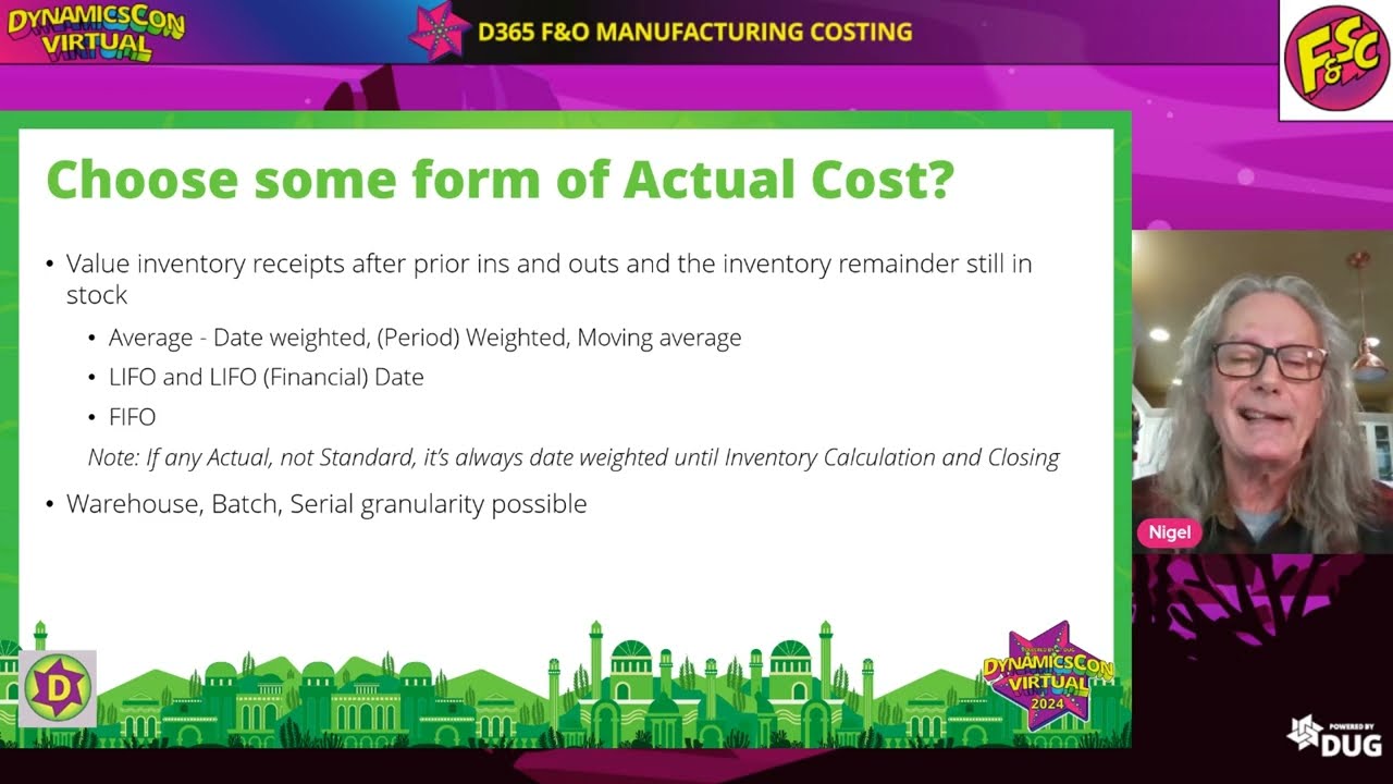 D365 F&O Manufacturing Costing