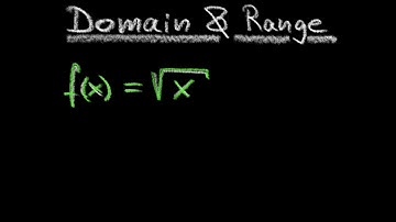 Domain and Range of the Square Root Function