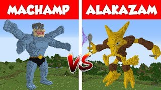 Giga Machamp Vs Alakazam House Build Battle - Minecraft Vs Pokemon