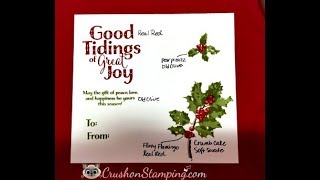 Stampin' Up! Good Tidings Card and Two Step Stamping Demonstration