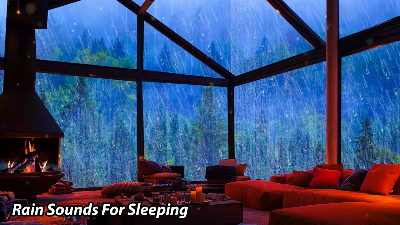Cozy Room with Relaxing Rain Sounds For Sleeping | Deep Sleep, White ...