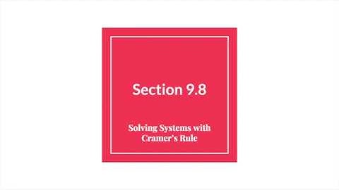 Precalculus Video Lesson 9.8 Part 1