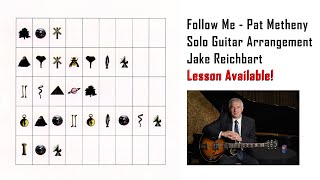 Follow Me, Pat Metheny, Fingerstyle Guitar, Solo Guitar, lesson available chords