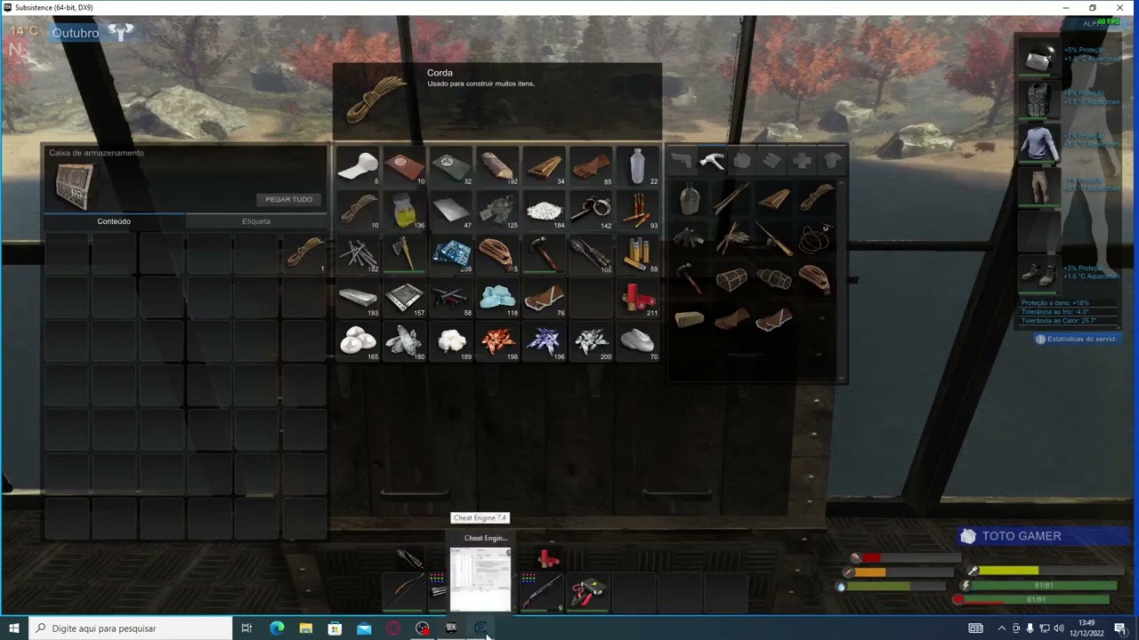 SUBSISTENCE CONTROLING POWER AND MASS WITH  CHEAT ENGINE