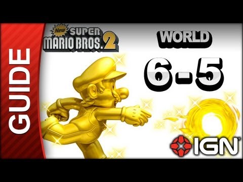 New Super Mario Bros. 2 - Star Coin Guide - World 6-5 - Walkthrough