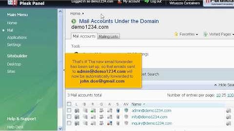 micfo | how to create an email forwarder in Plesk