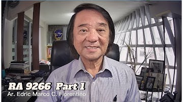 R.A. 9266 Part 1, Architectural Act 2004