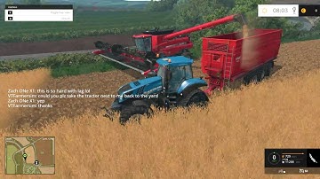 Farming sim2015 multiplayer in daggerwin server Sandy bay Ep6.quick morning harwesting