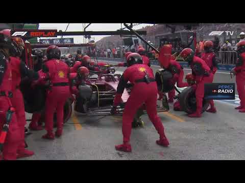 Sergio Perez running over Ferraris wheel gun | F1 2022 Dutch Grand Prix