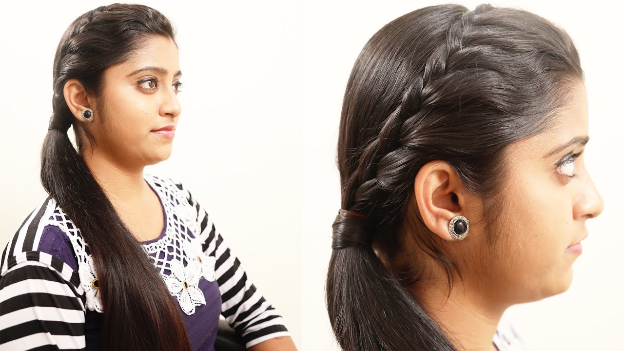 Simple Side Phonytail Hair Style | Latest Every Day Hairstyles for Medium Hair | Lovle Fashion