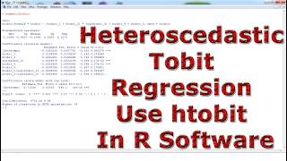 Heteroscedastic Tobit Regression Use htobit With (In) R Software