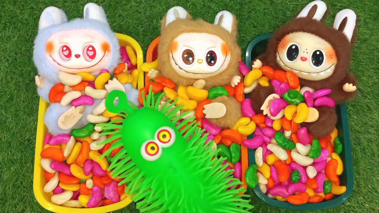 4 Minutes Satisfying Video | Mixing Funny Candy ASMR & Make Up in 3 Bathtubs with LabuBuu 