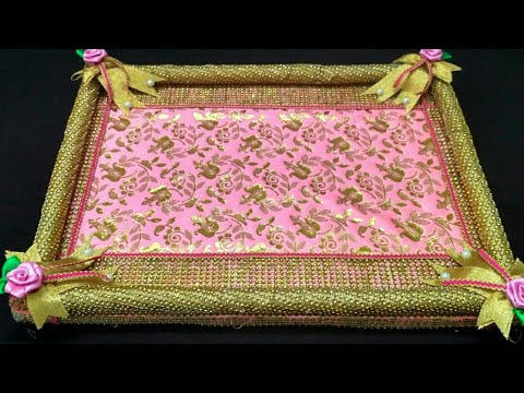 DIY Wedding Gift Tray || Saree Packing Tray || Cosmetic Packing Tray ...