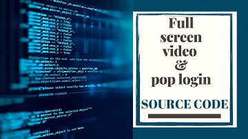 Full screen video with pop up login | with source code