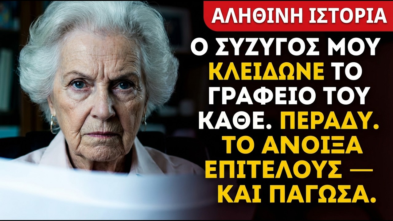 Ο άντρας μου κλείδωνε το γραφείο του κάθε βράδυ. Όταν πέθανε, το άνοιξα — και πάγωσα.