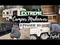 Extreme Camper MAKEOVER | Exterior paint! | Interior benches | EPISODE 10