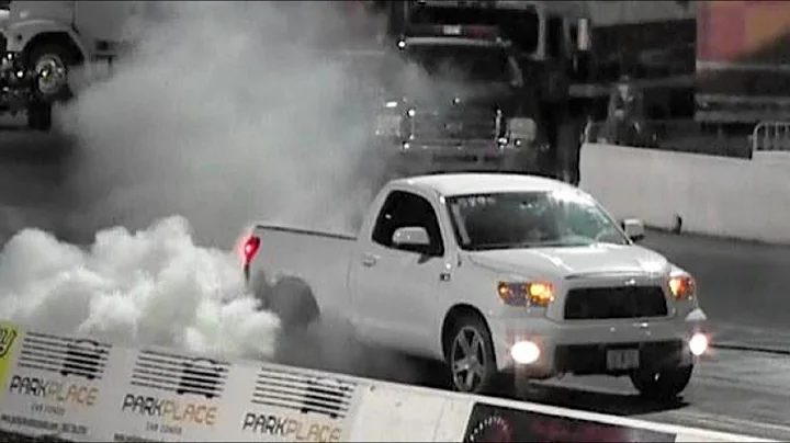 Supercharged TRD Tundra vs Supercharged TRD Tundra - 1/4 mile Drag Race Video - RoadTestTV ®