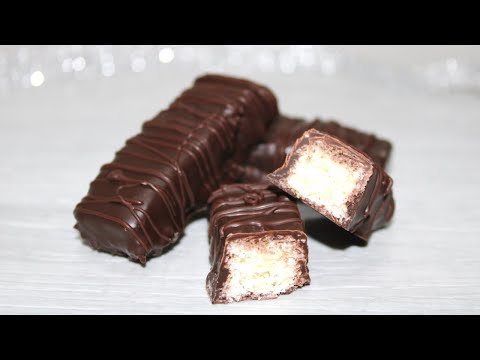 Homemade Bounty Bar With 3 Ingredients / How To Make Coconut Chocolate Bar
