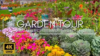 AMAZING Gardens with Bird Singing and Natural Sounds | Mackinac Island Garden Tour