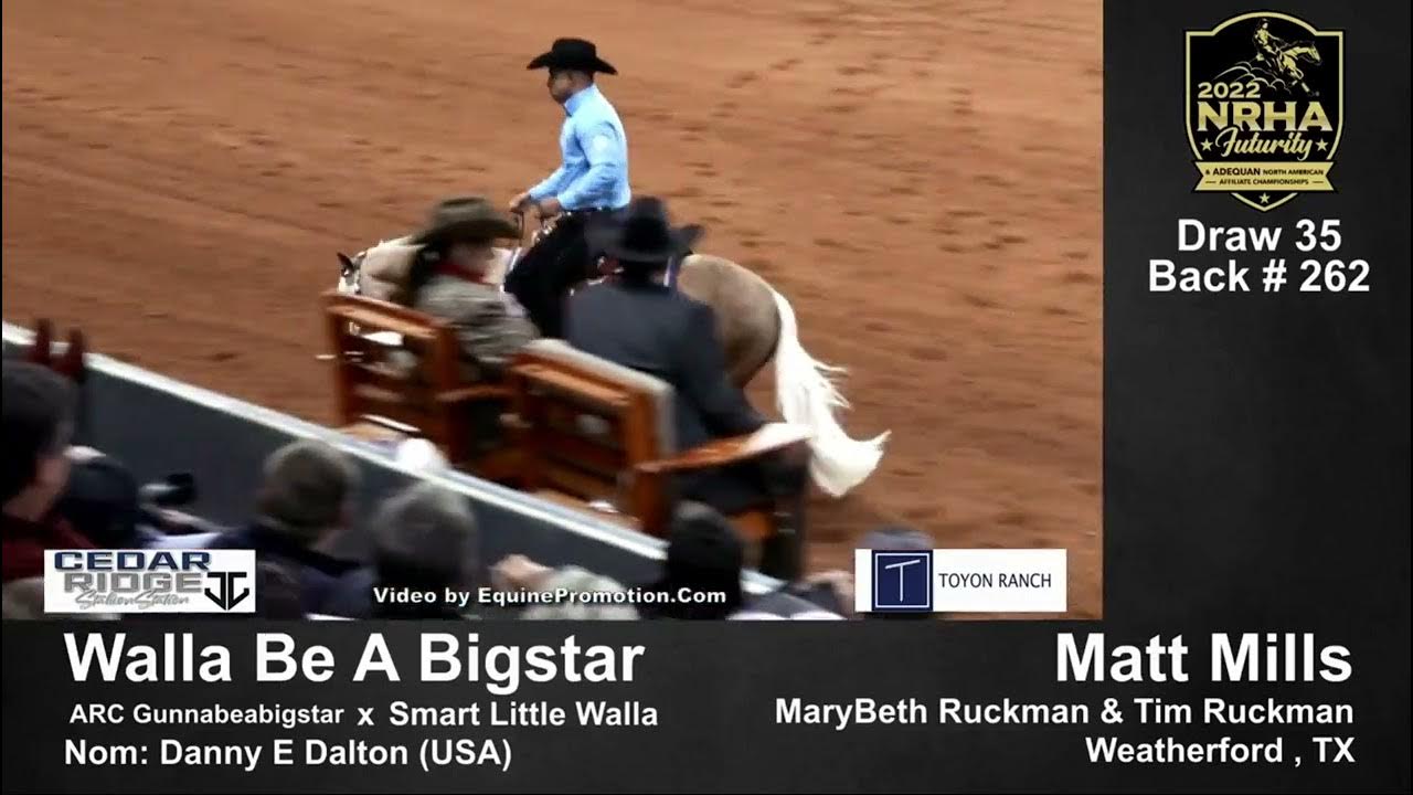 NRHA 2022 Open Futurity in Oklahoma 🇺🇸 Matt Mills 🐴 Walla Be A Bigstar … 222 (Champions Lev.3