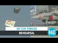 IAF Day rehearsal: Watch Rafale on display, IAF’s skydiving team in action