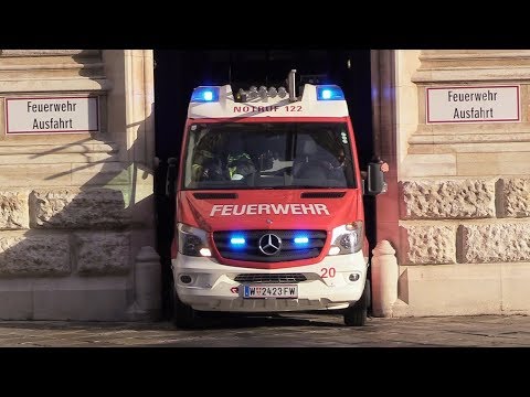 Sehr enge Wachausfahrt: KLF & KDF | BF Wien Rathauswache