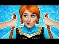 FROZEN ANNA CUTS HER HAIR! (With Elsa, Belle, Hans and Jafar) Totally TV parody