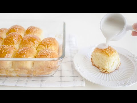 Small Soft Rolls Drizzled with Coconut Milk