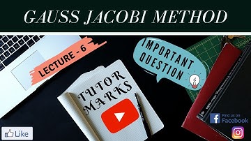 Gauss Jacobi Method In Hindi || Important Question || Engineering Mathematics || M-1.