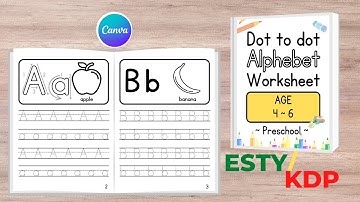 How to make Trace Letter Worksheets in Canva | Amazon KDP