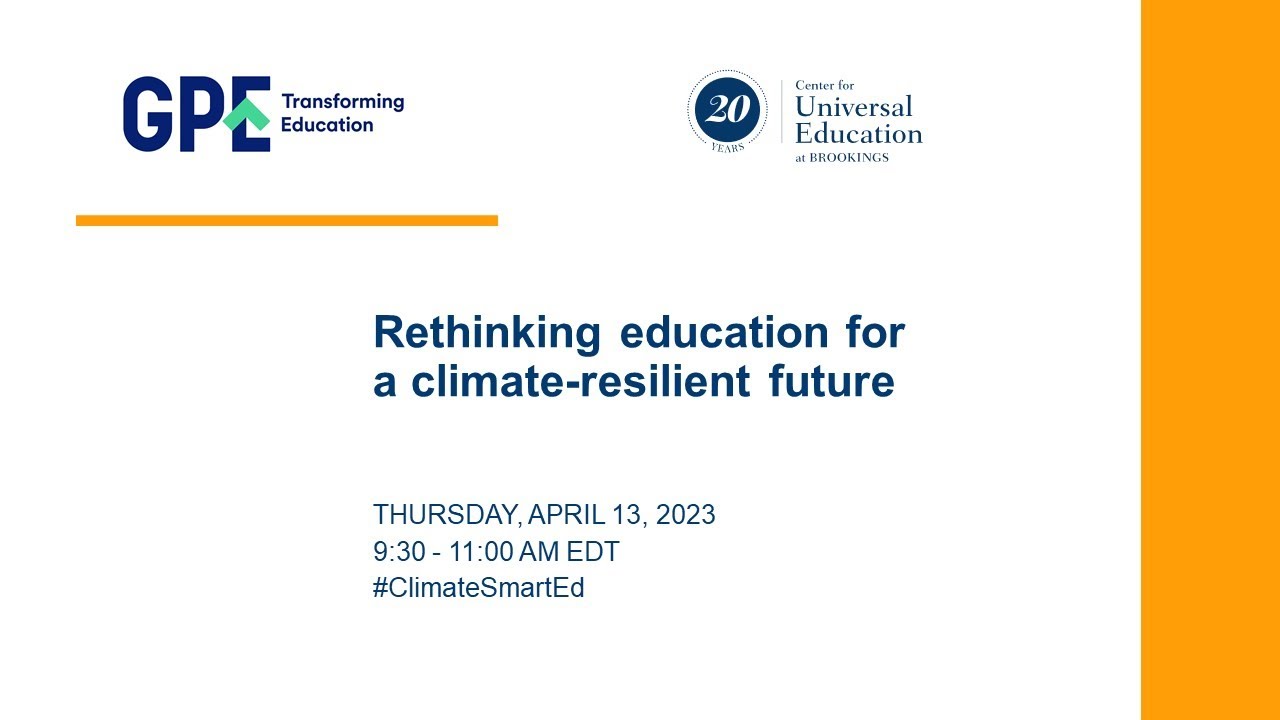 Rethinking education for a climate-resilient future - YouTube