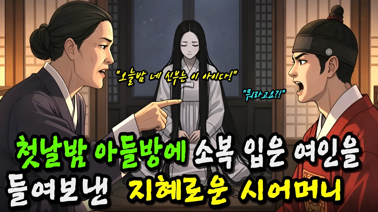 첫날밤 아들방에 소복 입은 여인을 들여보낸 시어머니의 지혜 | 야담 | 민담 | 옛날이야기 | 야사 | 오디오북