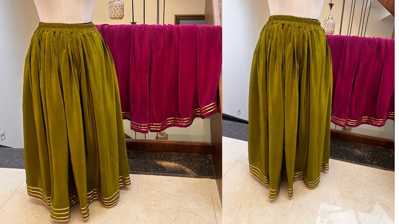 ਘੱਗਰਾ ਬਣਾਉਣਾ How To Cutting and stitching Ghaghra Punjabi Jagoo Dress Step by Step tutorial