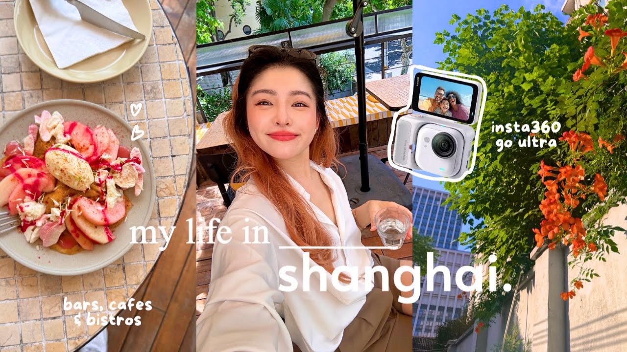 life in shanghai 🍃 summer days, rooftop terrace, barre class 🩰 cafes, insta360 GO ultra vlog