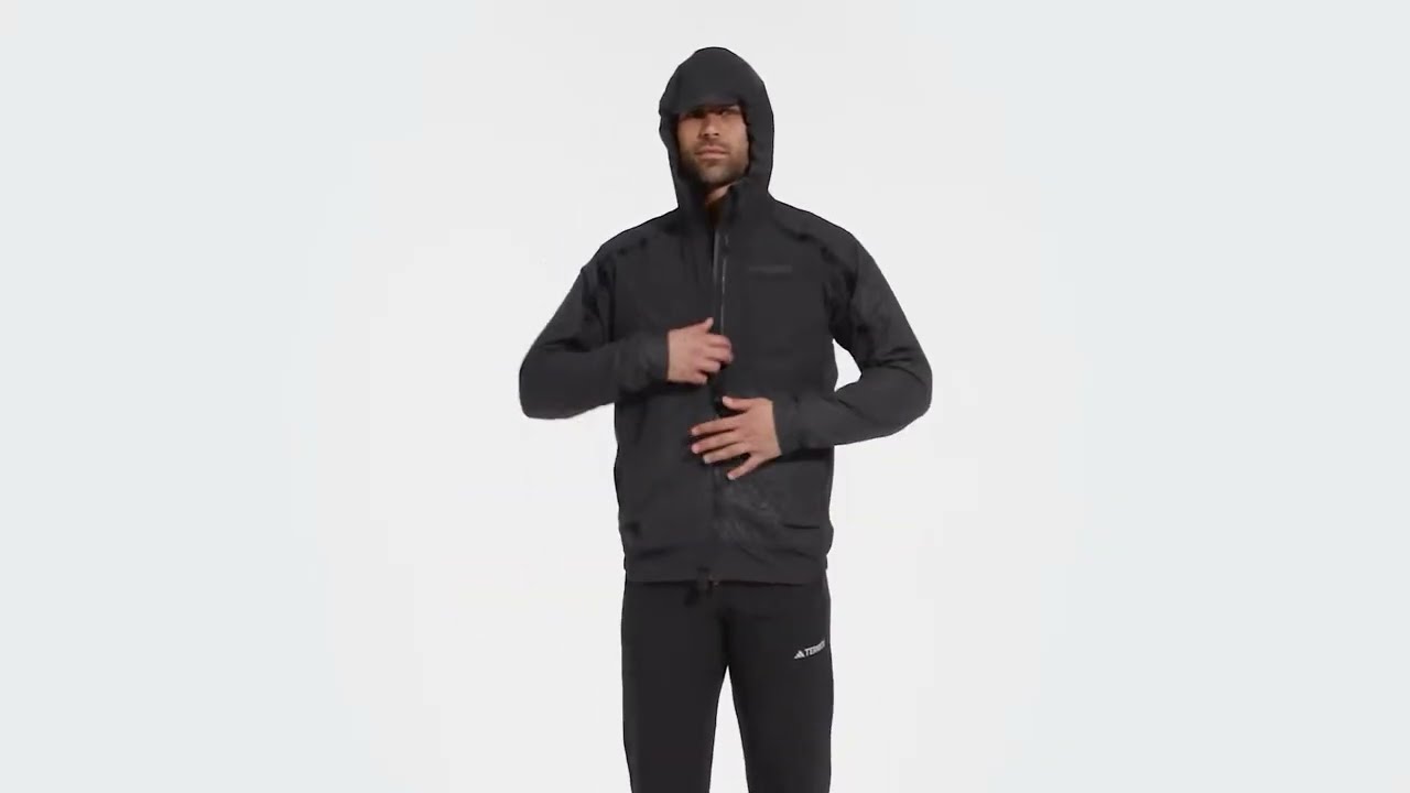 ADIDAS Terrex Utilitas RAIN RDY 2 5 Layer Rain Jacket Hooded Black