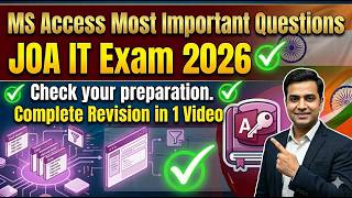 MS Access Most Important Questions for JOA IT Exam 2026 | Computer MCQ #joait