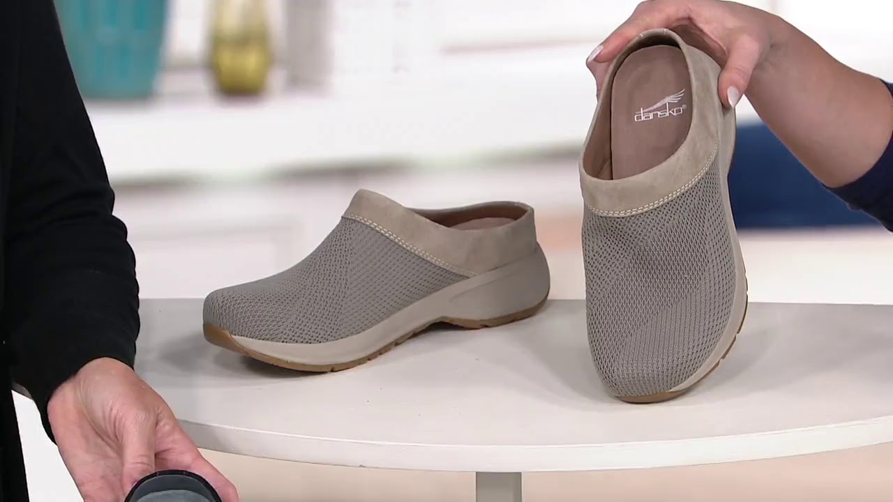 Dansko Suede and Knit Slip-On Clogs - Sondra on QVC - YouTube