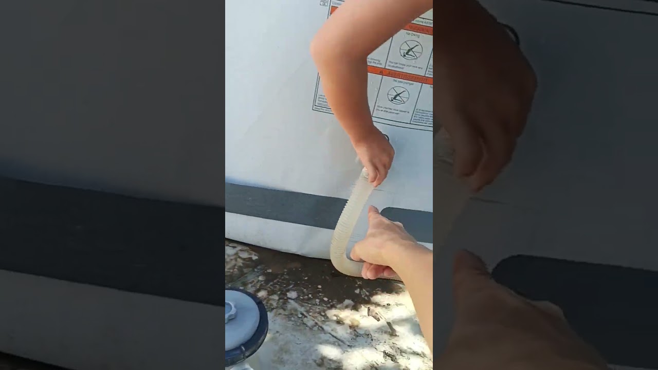 как слить воду с каркасного бассейна bestway с помощью насоса  