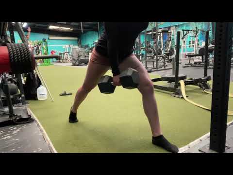Lunge with back leg straight