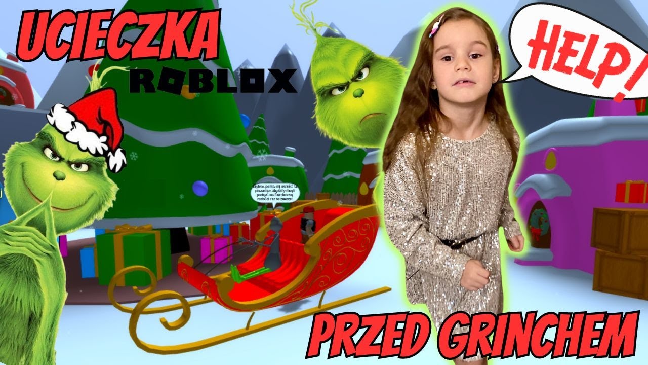 Czy Oliwii uda się uciec przed Grinchem?😱 Kradzież prezentów🎁 Roblox