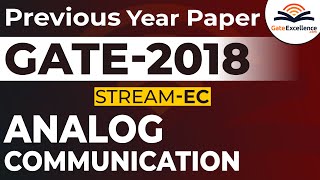 Analog Communication- Question & Solutions - Year 2018| GATE - Electronics & Communication
