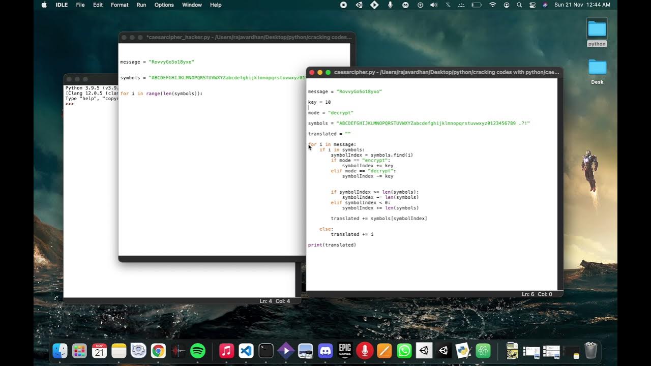 Cracking codes with python 03 caesar cipher hacker youtube