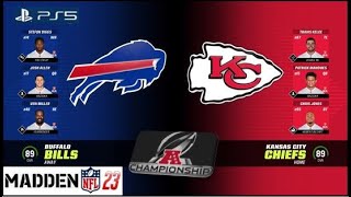 Madden NFL 23 (PS5) Buffalo Bills vs Kansas City Chiefs AFC Championship